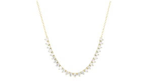 2.00 ct. t.w. Lab-Grown Diamond Necklace in 18kt Gold Over Sterling