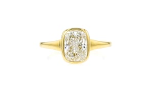 2.00 Carat Bezel-Set Lab-Grown Diamond Ring in 14kt Yellow Gold