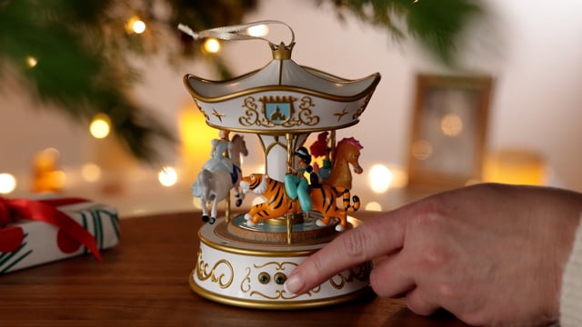 Disney Princess Dreams Go Round Musical Ornament With Light and