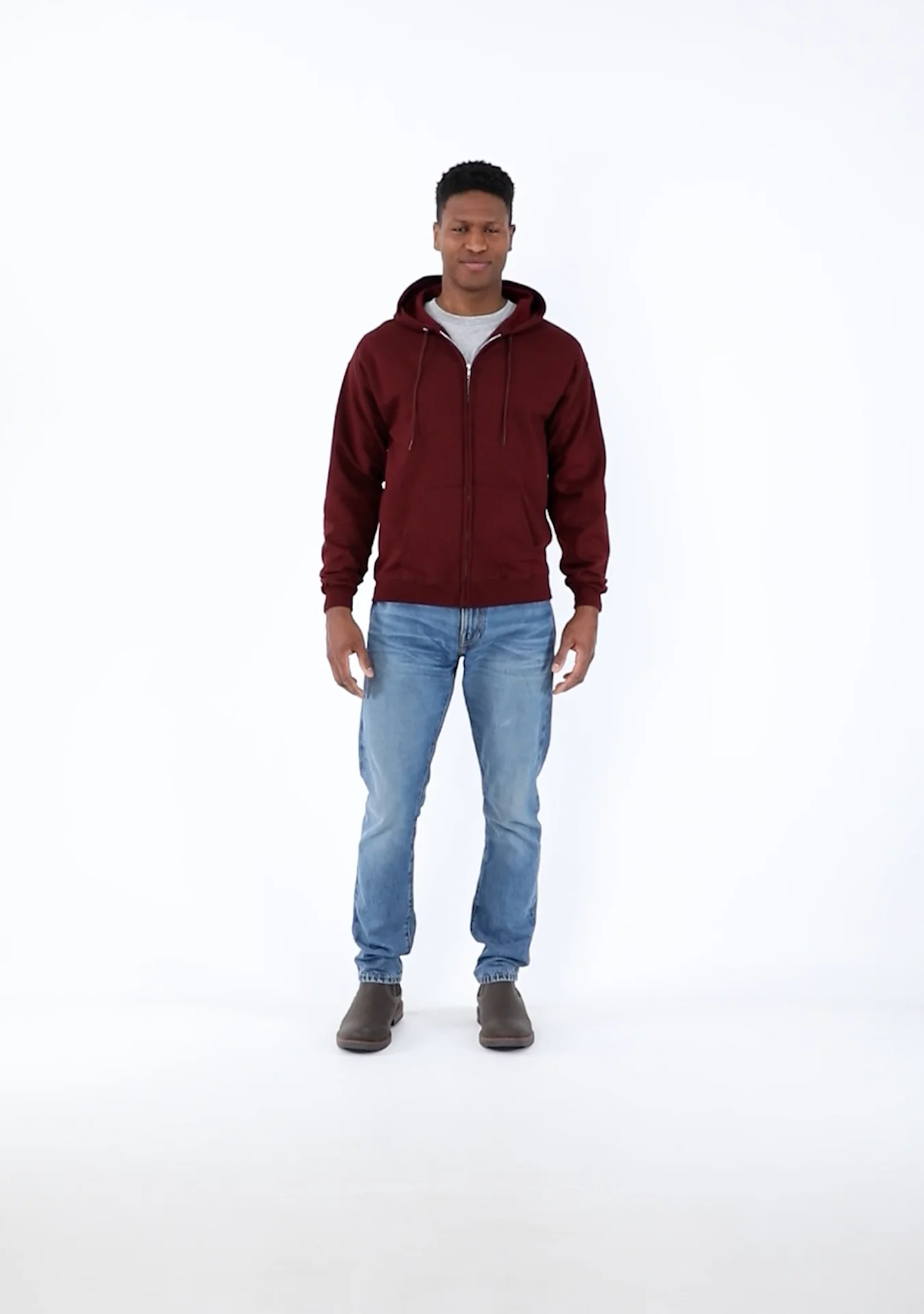 Hanes EcoSmart Unisex Full-Zip Fleece Hoodie