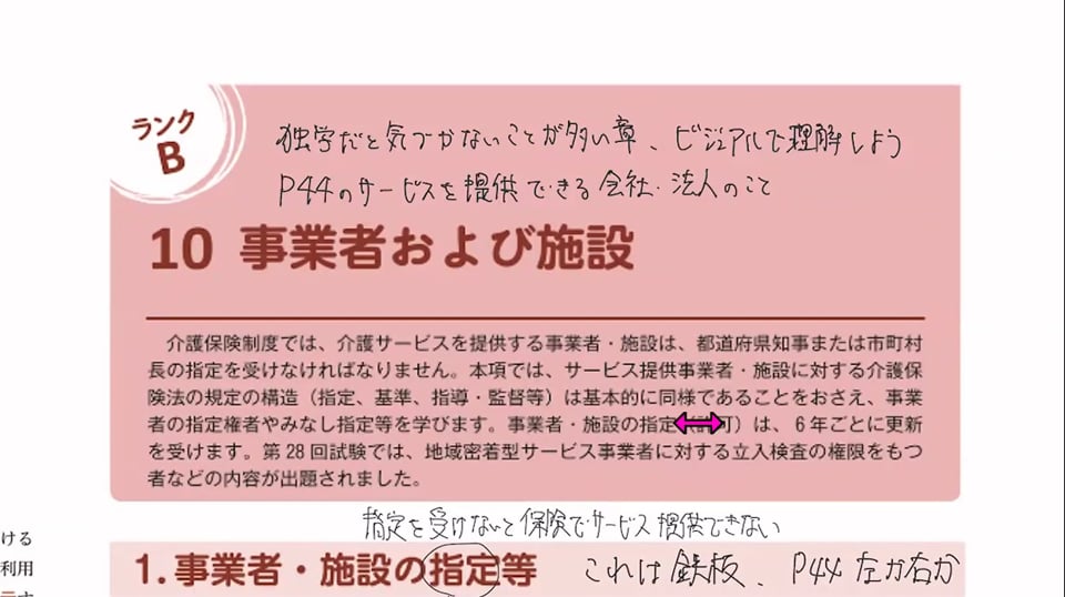 10章　事業者および施設の授業画面