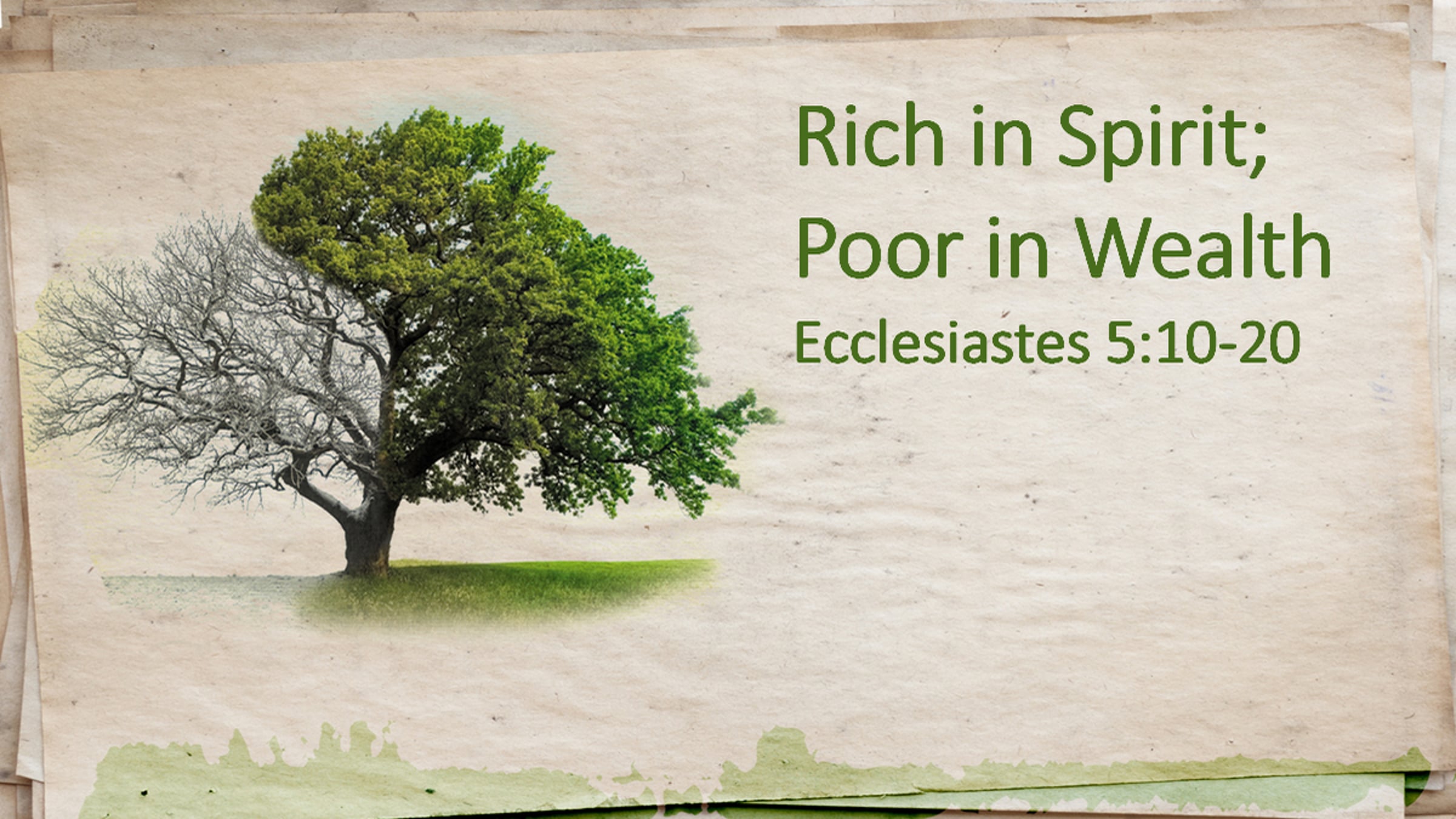 Rich in Spirit; Poor in Wealth pt.2 | Videos & Movies on Vimeo