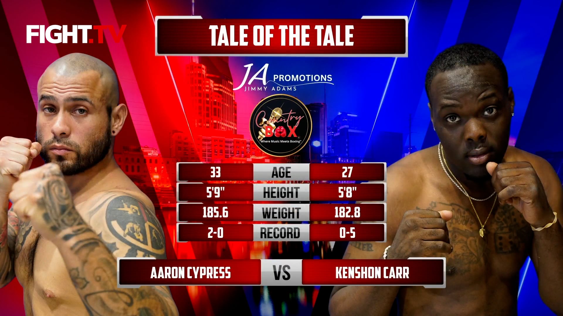 Aaron Cypress vs. Kenshon Carr