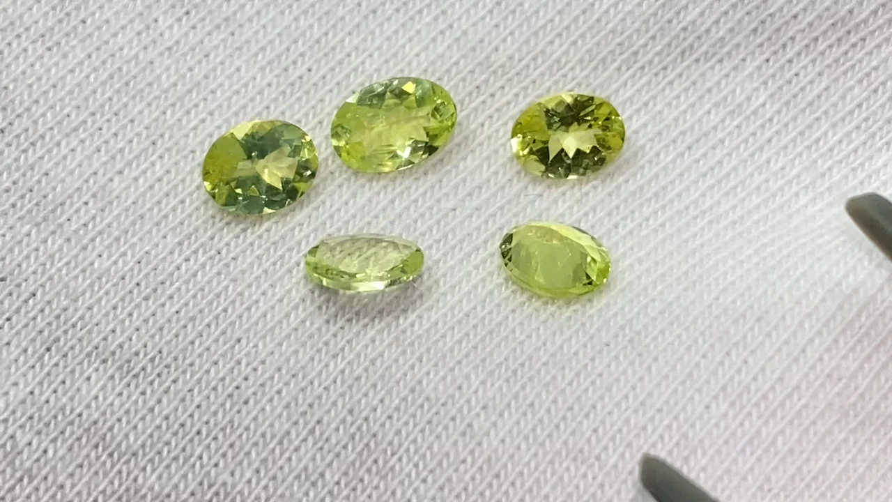 動画】【1点もの】宝石質クリソベリルAAA ルース ファセットカット 5粒