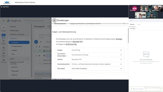P-Max Kampagne richtig skalieren, Keine Impressionen bei Suchkampagnen, Eingeschränkt durch Budget, LinkedIn Ads Flexible Anzeigen mit Malte vom 30.04.26