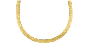Italian 8mm 14kt Yellow Gold-Plated Reversible Omega Necklace