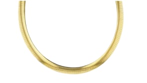 Italian 8mm Silver and 14kt Gold-Plated Reversible Omega Necklace