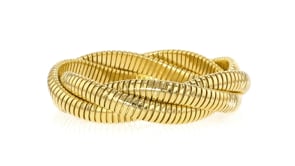 Italian 14kt Yellow Gold-Plated Three-Strand Twisted Bracelet