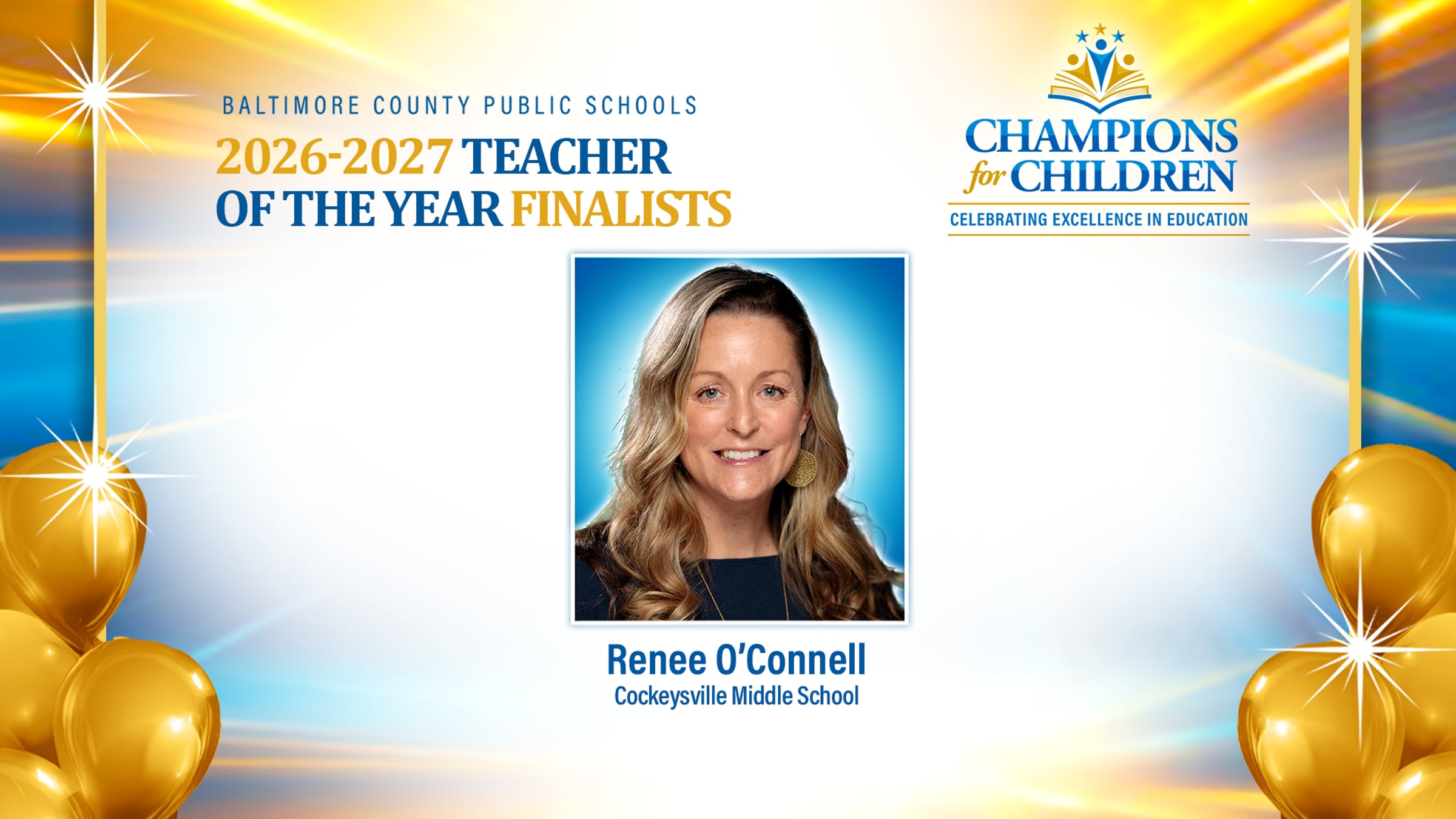 Champions for Children: 2026-2027 Teacher of the Year Finalist, Renee O ...