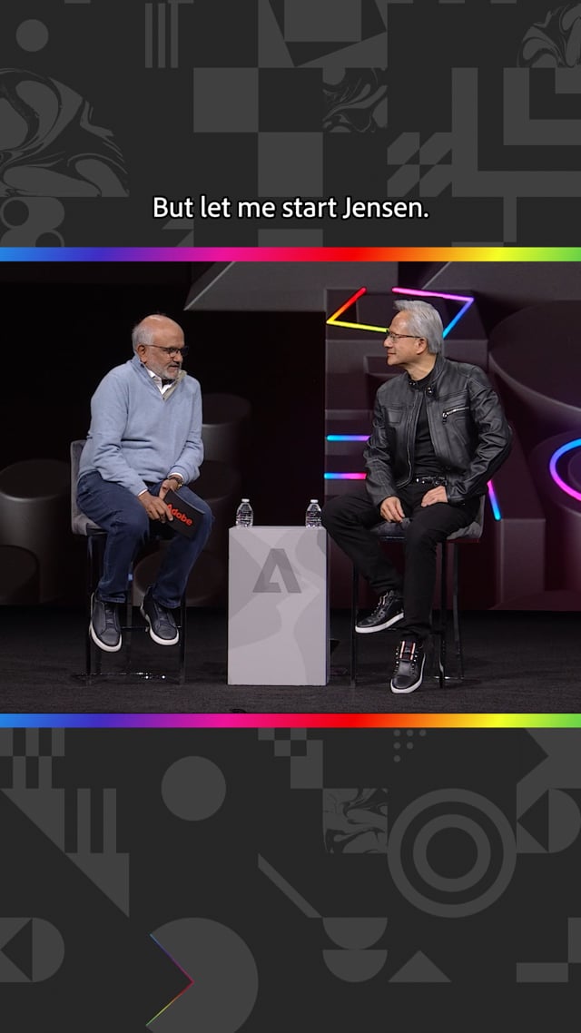 Video still from Shantanu Narayen & Jensen Huang Besties 9x16