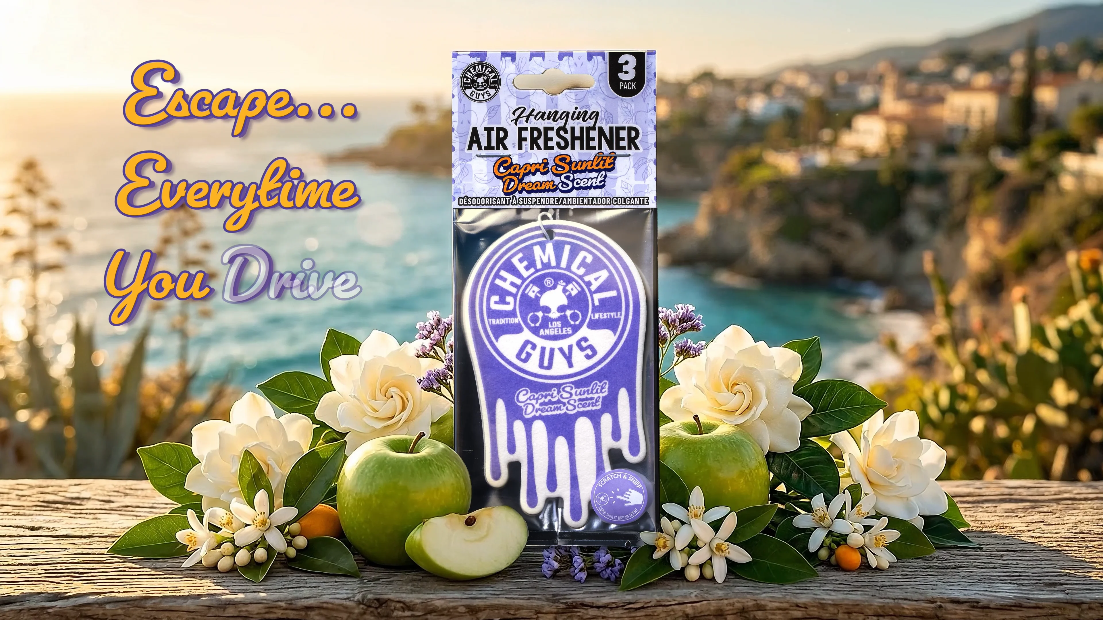 Capri Sunlit Dream Hanging Air Freshener | Chemical Guys