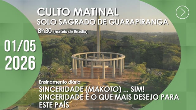 Capa do vídeo “Culto Matinal | Solo Sagrado de Guarapiranga - 01/05/2026”