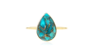 Turquoise Ring in 10kt Yellow Gold