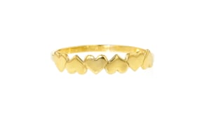 Italian 10kt Yellow Gold Hearts Ring