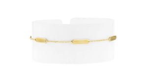 Italian 10kt Yellow Gold Bar Station Bracelet