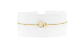 Italian 10kt Yellow Gold Interlocking Circle Bracelet
