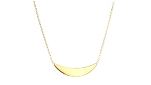 Italian 10kt Yellow Gold Crescent Bar Necklace