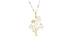 Italian 10kt Yellow Gold Flower Bouquet Charm