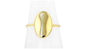 Italian 10kt Yellow Gold Personalized Oval Ring