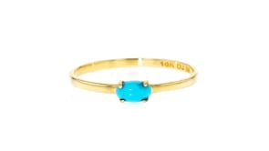 Turquoise Ring in 10kt Yellow Gold