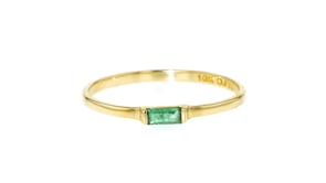 .10 Carat Emerald Ring in 10kt Yellow Gold