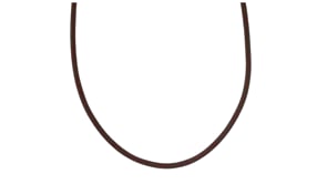 Italian Brown Leather Cord Necklace with Sterling Silver