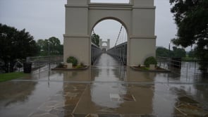 Rainy Suspension Bridge Walk