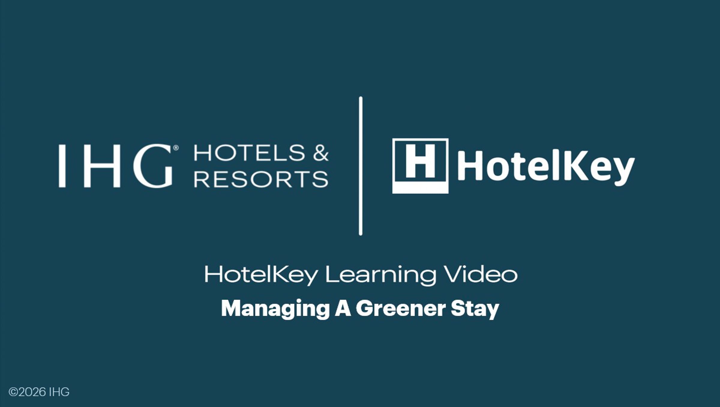 Managing A Greener Stay | Videos & Movies on Vimeo
