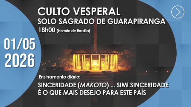 Capa do vídeo “Culto Vesperal | Solo Sagrado de Guarapiranga - 01/05/2026”