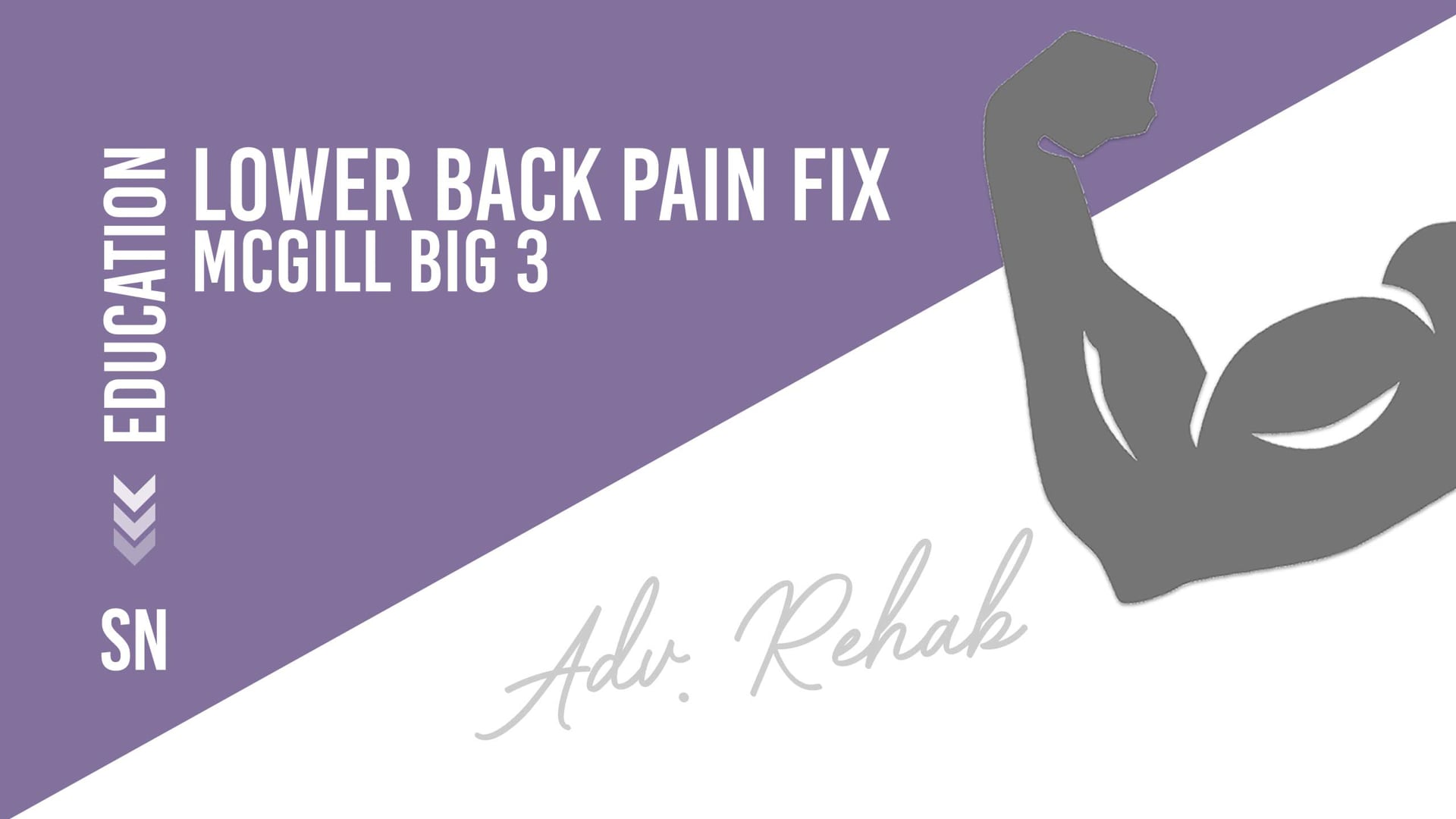 Lower Back Pain Fix - McGill Big 3
