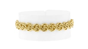 14kt Yellow Gold-Plated Rosette-Link Bracelet