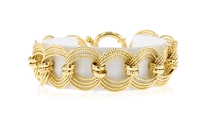 14kt Yellow Gold-Plated Circle-Link Bracelet