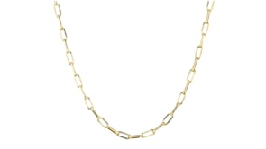 14kt Yellow Gold-Plated Paper Clip Link Necklace