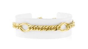 14kt Yellow Gold-Plated Geometric-Link Bracelet