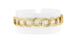 14kt Yellow Gold-Plated Oval-Link Bracelet