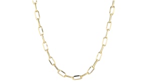 14kt Yellow Gold-Plated Paper Clip Link Necklace