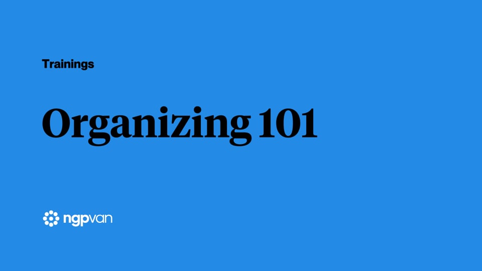 Organizing 101