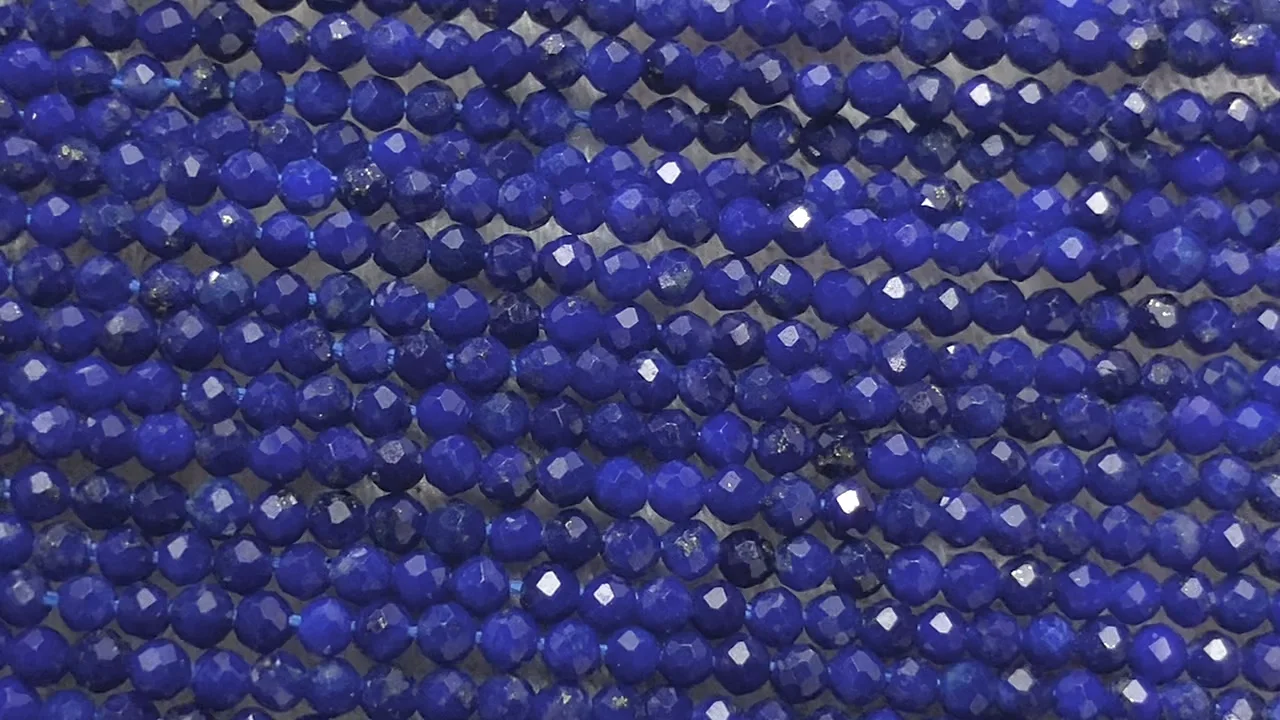 ラピスラズリ（産地・アフガニスタン） 極小ラウンドカット2mm 1連