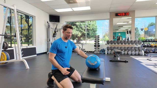 Bench kettlebell flips