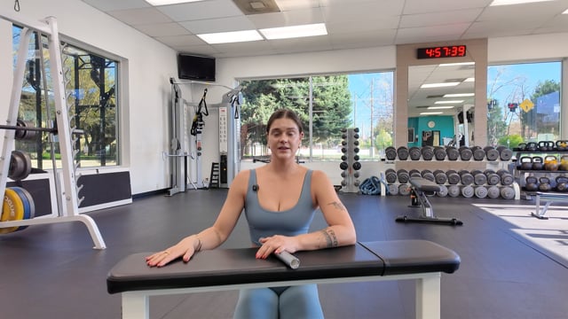 Roll forearm on elevated surface