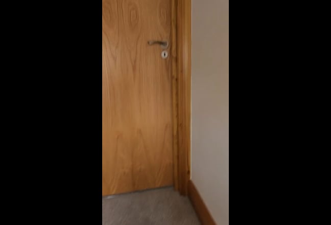 Video 1: The Kitchen and shower-room connect onto the bedroom/living room.