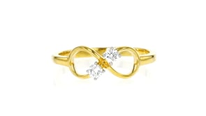 .15 ct. t.w. Lab-Grown Diamond Infinity Ring in 18kt Gold Over Sterling