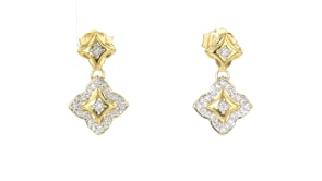 .10 ct. t.w. Diamond Drop Earrings in 18kt Gold Over Sterling