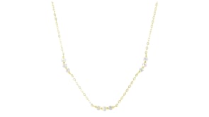 .30 ct. t.w. Lab-Grown Diamond Station Necklace in 10kt Yellow Gold
