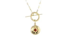 Italian Birthstone Starburst Charm in 10kt Yellow Gold