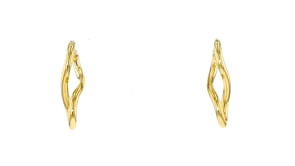Italian 10kt Yellow Gold Twisted Hoop Earrings
