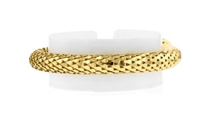 Italian 14kt Yellow Gold-Plated Scale-Pattern Bracelet