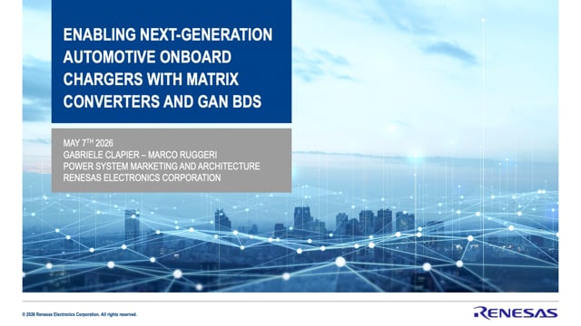 Enabling next-generation automotive on-board chargers with matrix converters and GaN BDS