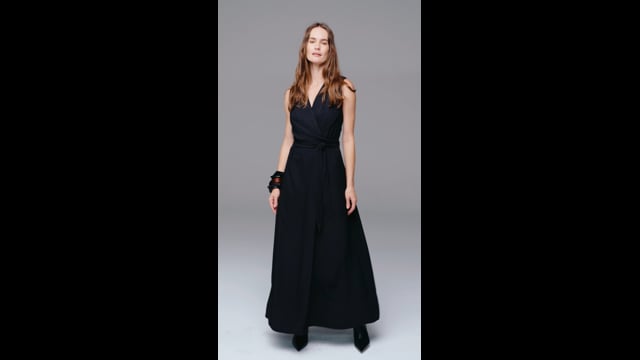Vestido Viscose Com Renda Preto Mônica