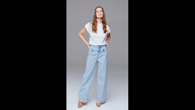 Calça Ampla Jeans Milena 